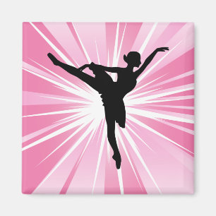 Aimant Ballerine rose d'étoile