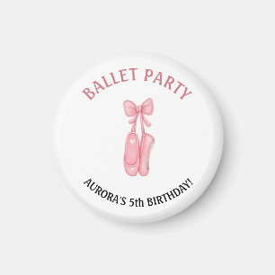 Aimant Ballet Anniversaire Pink Pointe Chaussures Fête Fa