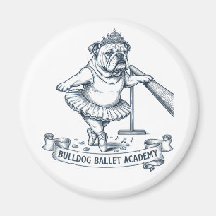 Aimant Ballet de Bouledogue Anglais Ballerine Chien Drôle
