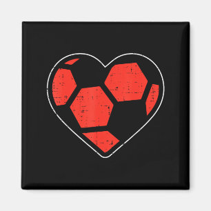 Aimant Ballon de football coeur Saint-Valentin Sport L