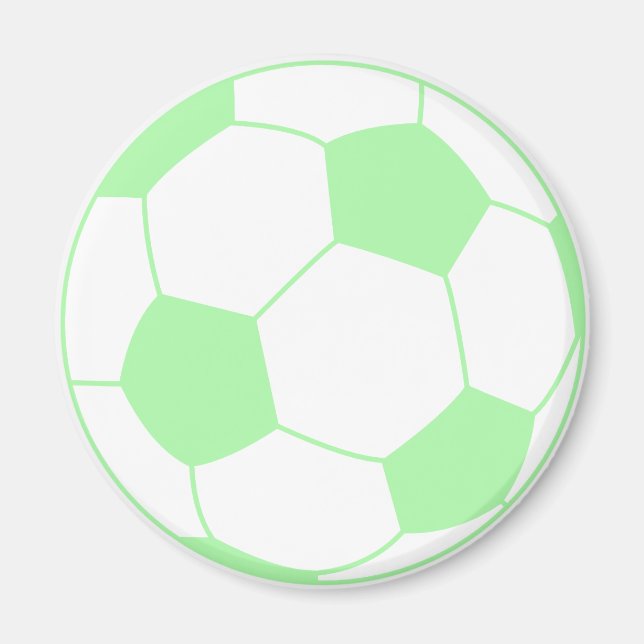 Aimant Ballon de football Pastel Green (Devant)