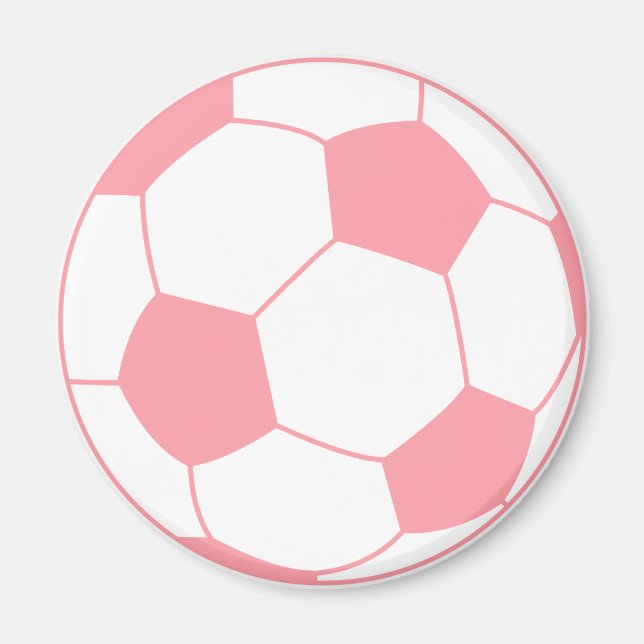 Aimant Ballon de football Pastel Pink (Devant)
