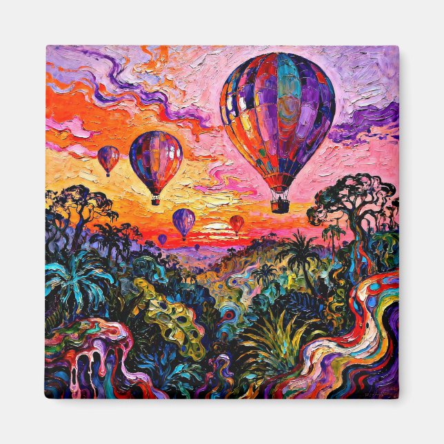 Aimant Ballons au lever du soleil 1 (Devant)