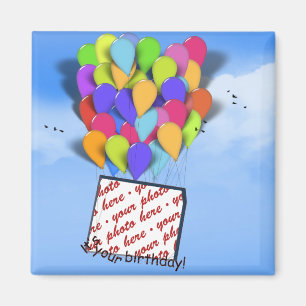 Aimant Ballons d'anniversaire dans le cadre photo Sky