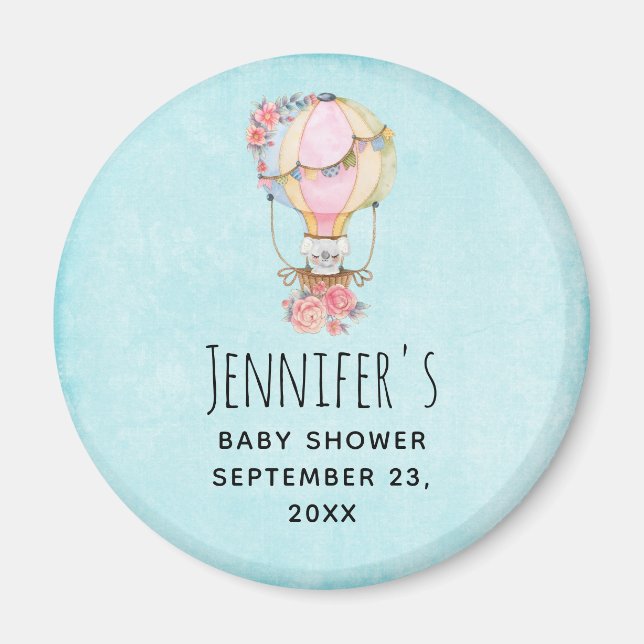 Aimant Balloons à Air Chaud Mignons Aquarelle Enregistrer (Devant)