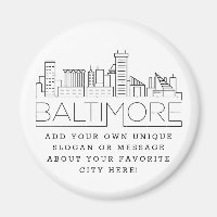 Baltimore | Message de ville personnalisé ou aiman
