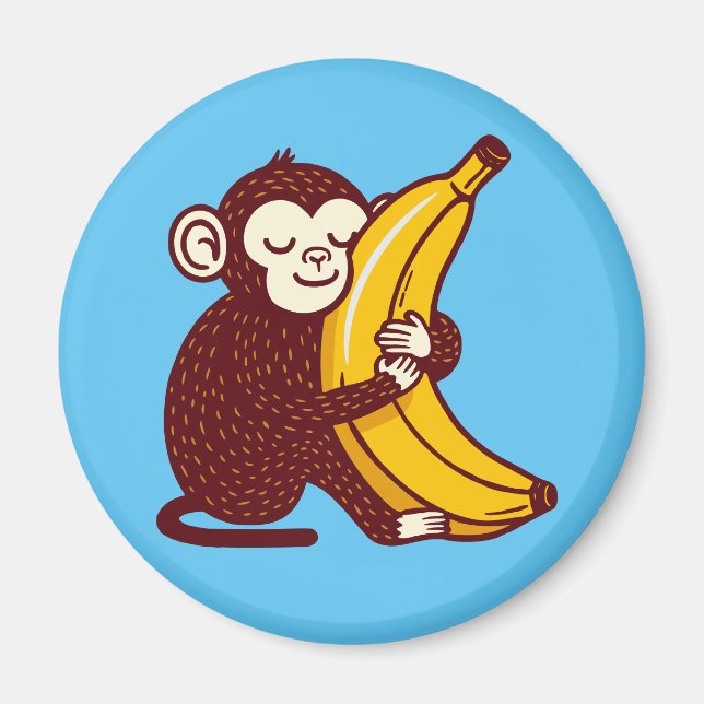 Aimant Banane d'amour de singe (Devant)