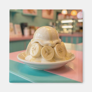 Aimant Banane en résine Sundae   Boutique de glace rétro