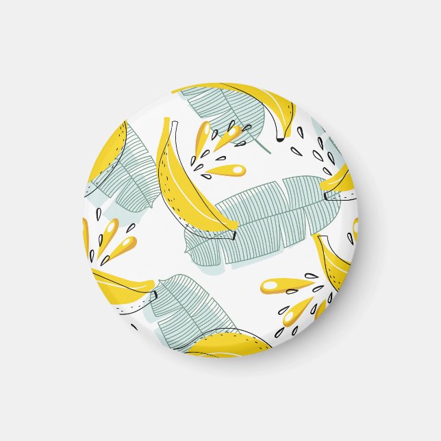 Aimant Bananes juteuses Motif Vintage (Devant)