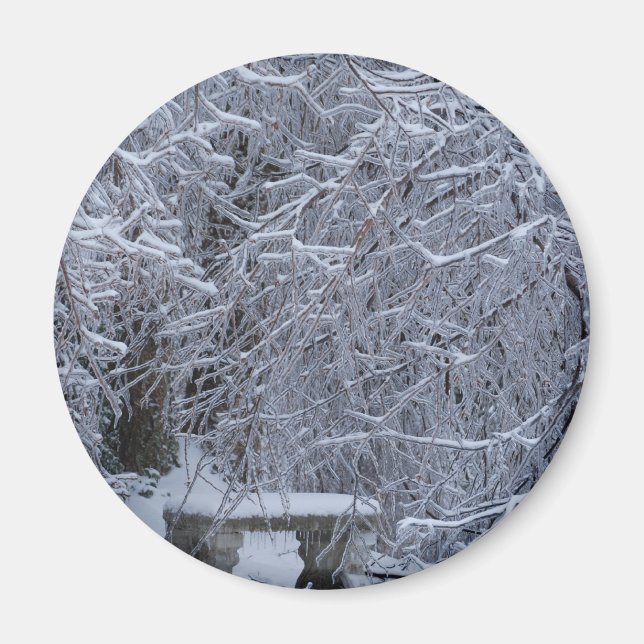 Aimant Banc dans la neige (Devant)