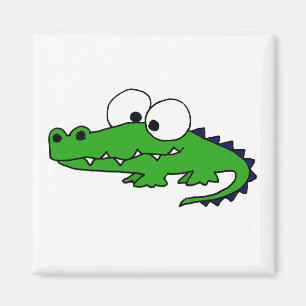 Aimant Bande dessinée drôle d'alligator