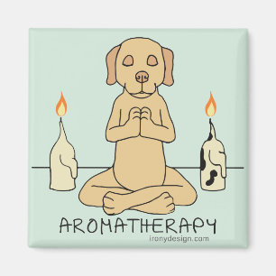 Aimant Bande dessinée drôle de méditation d'aromathér