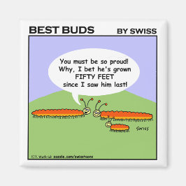 Aimant Bande dessinée fière drôle mignonne de Caterpillar