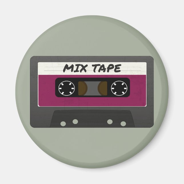 Aimant Bande Mélange Violet - 80s Et 90s Cadeau Inspiré R (Devant)