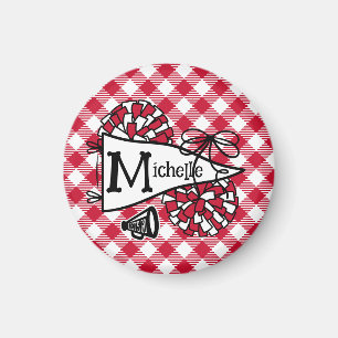 Aimant Banderole de cheer rouge personnalisée pour casier