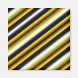 Aimant Bandes arc-en-ciel blanc jaune