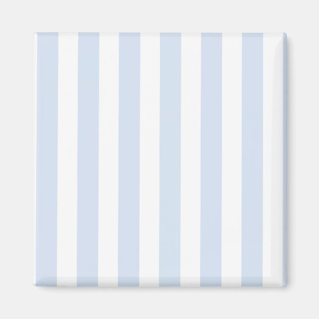 Aimant Bandes de bonbons bleu pâle et blanc (Devant)