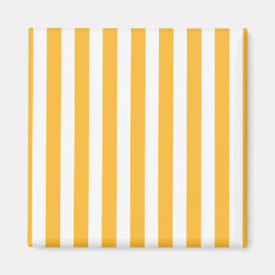 Aimant Bandes de bonbons jaune et blanc ensoleillé