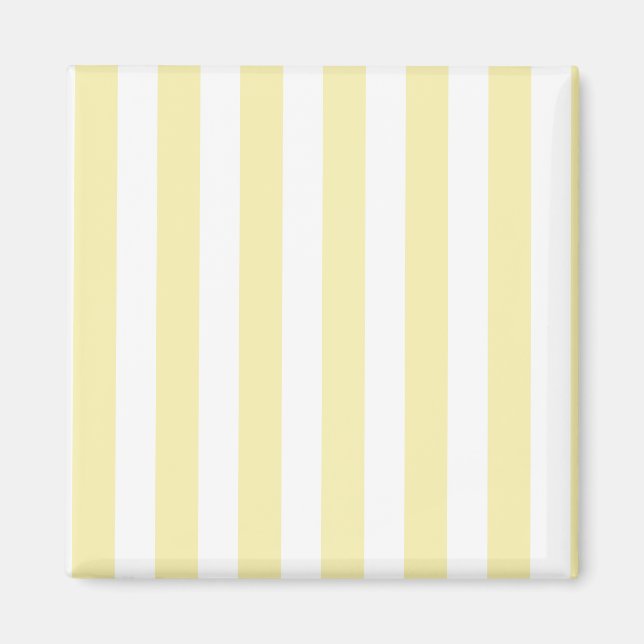 Aimant Bandes de bonbons jaunes et blancs (Devant)