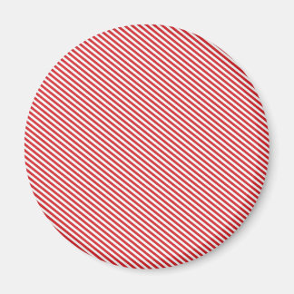 Aimant Bandes diagonales rouges et blanches