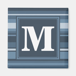 Aimant Bandes gris monogramme