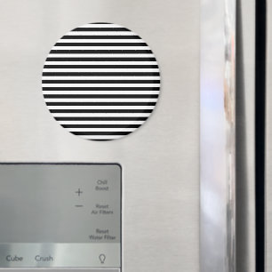 Aimant Bandes noires et blanches, Motif rayé, Lignes