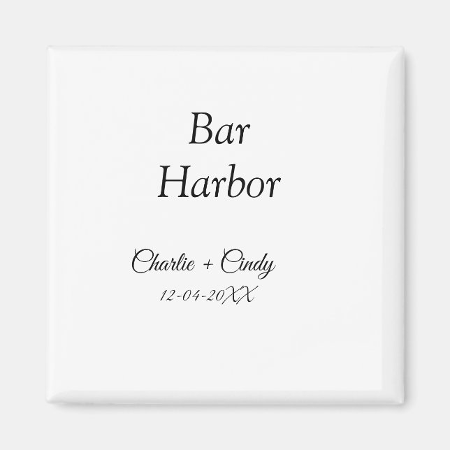 Aimant Bar Harbour bachelorée fête d'honneur mariage a (Devant)