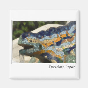 Aimant Barcelone Espagne Parc Guell Mosaic Lizard