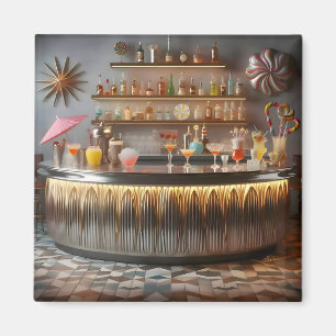 Aimant Barre de parti futuriste atomique du milieu du siè