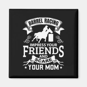 Aimant Barrel Racing Horse Équitation Cheval Racer Rider