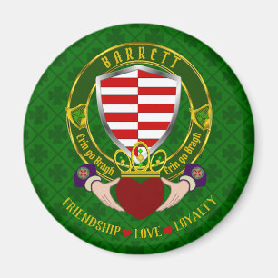 Aimant Barrett Irish Shield & Claddagh