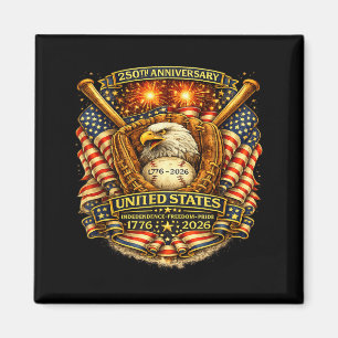 Aimant Baseball 250 Ans 1776-2026 250e Anniversaire 4