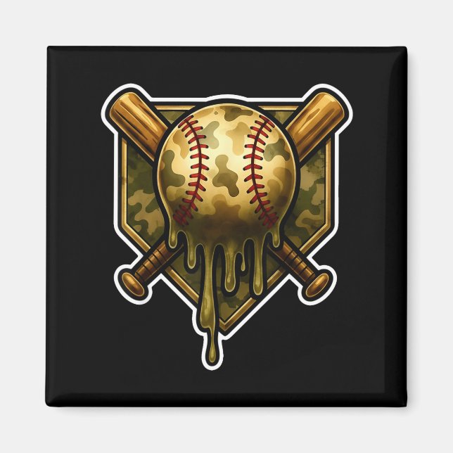 Aimant Baseball Camo Drip Ice Cream Youth Boys Srts  (Devant)