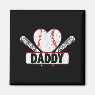Aimant Baseball Daddy Correspondance Famille Softball L