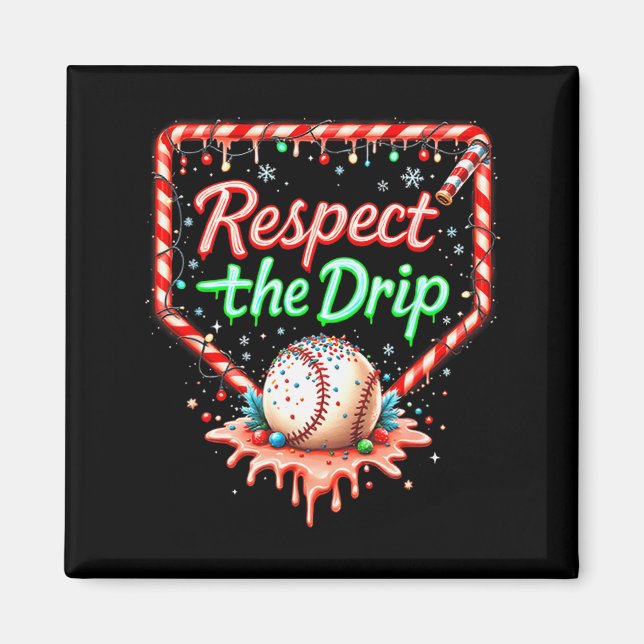 Aimant Baseball Drip Boys Ice Cream Christmas Youth Respe (Devant)