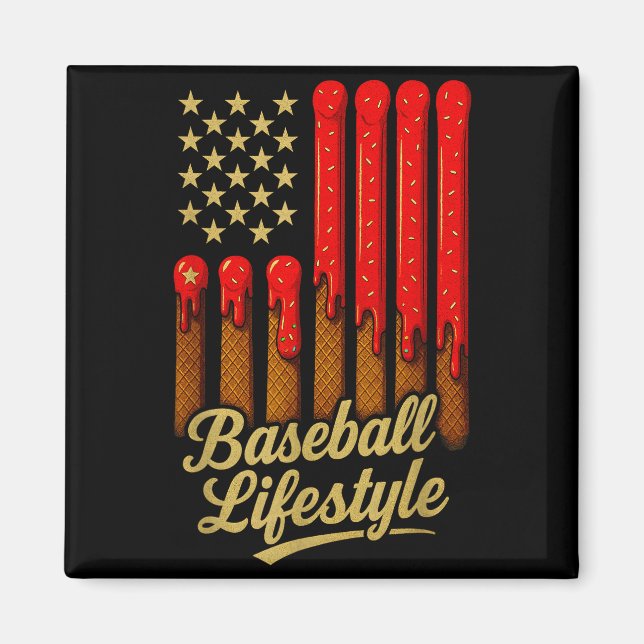 Aimant Baseball Lifestyle 101 Apparel Youth Baseball Drip (Devant)