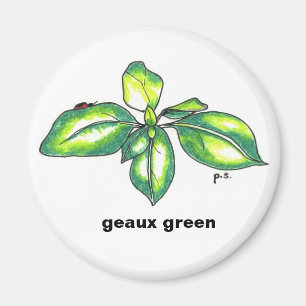 Aimant Basil, vert geaux