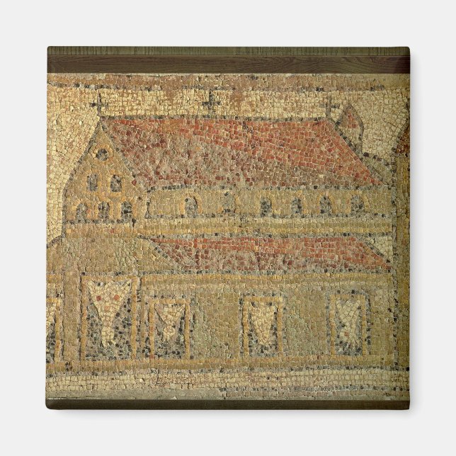 Aimant basilique chrétienne, trottoir en mosaïque, époque (Devant)