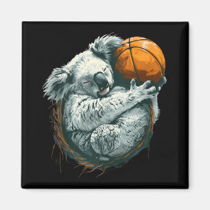 Aimant Basket-ball Animal Art Dessin Koala Basketball Pla