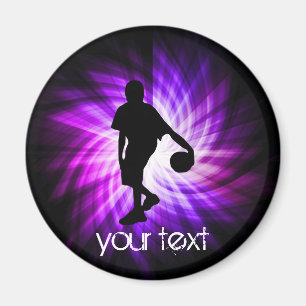 Aimant Basket-ball violet cool