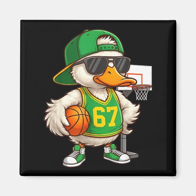 Aimant Basketball 67 Six Seven Funny Basketball Meme Drip (Devant)