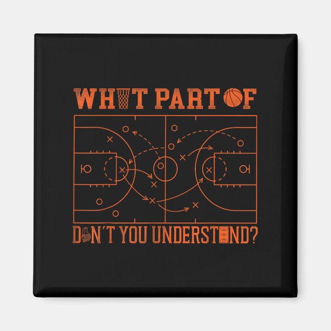 Aimant Basketball Bball What Part Of Don't You Understand (Devant)