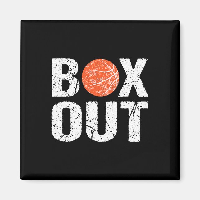 Aimant Basketball Coach Box Out Dit Nouveauté Cadeau (Devant)