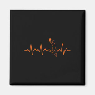 Aimant Basketball Heartbeat Player Bball Coach Cadeau Pou