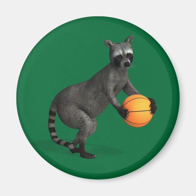 Aimant Basketballer Raccoon (Devant)