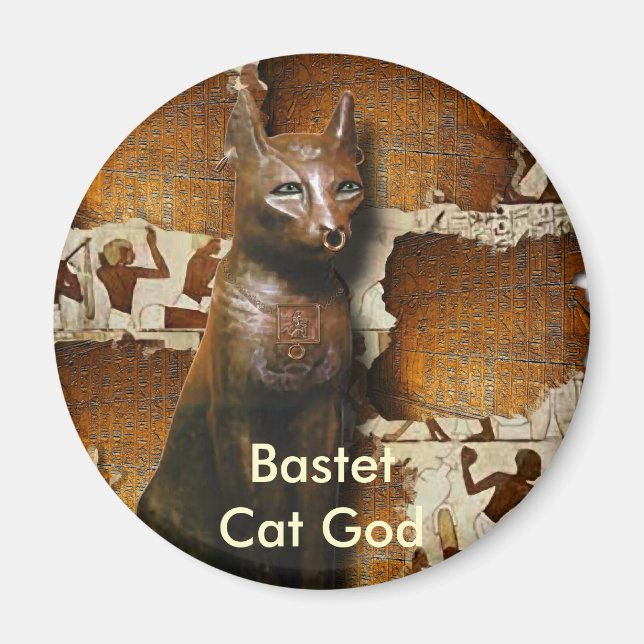 Aimant BASTET ~ Ancien Chat égyptien Dieu (Devant)