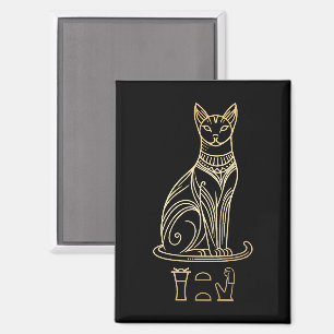 Aimant Bastet, déesse égyptienne des chats. Nom dans les