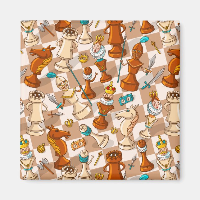 Aimant bataille d'échecs (Devant)