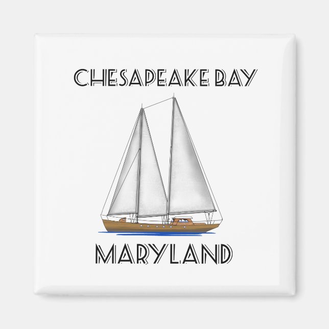 Aimant Bateau à voile Chesapeake Bay Maryland (Devant)