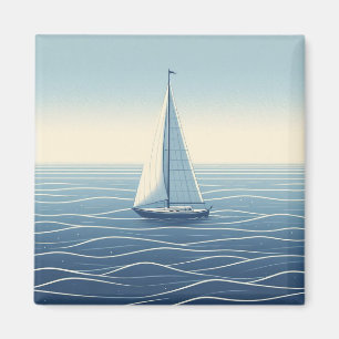 Aimant Bateau à voile en haute mer